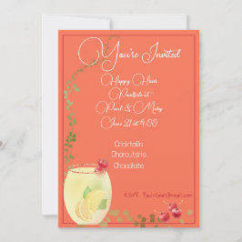 Farbenfrohe Cocktails mit Obst und Party aus Folia Einladung