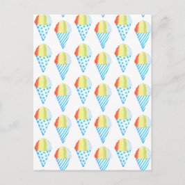Farbenfrohe Cold Cone Dessert Postkarte