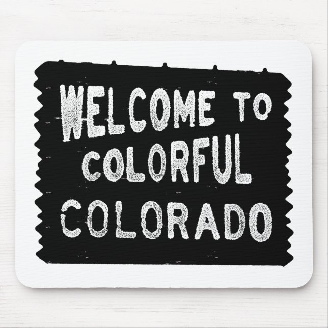 Farbenfrohe Colorado-Begrüßung Mousepad (Vorne)