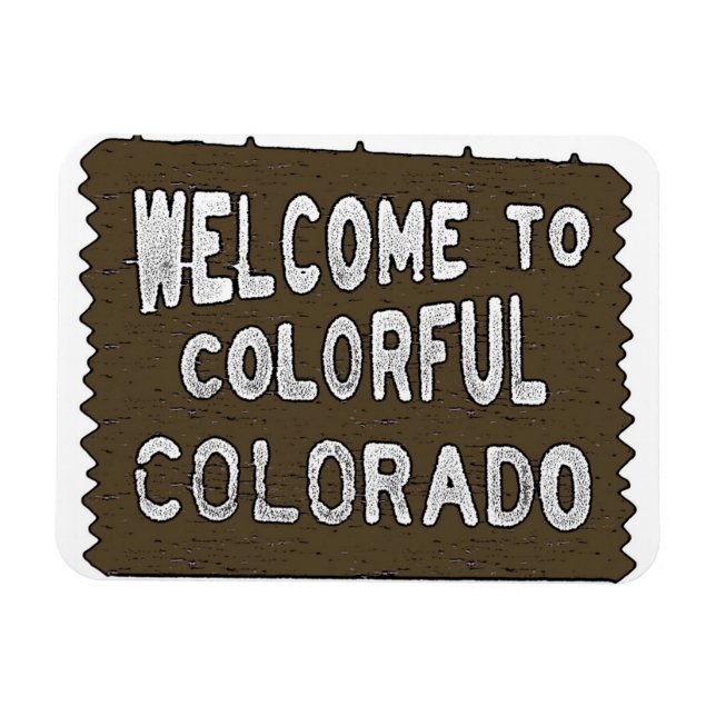 Farbenfrohe Colorado Begrüßungsschild Andenken Mag Magnet (Horizontal)
