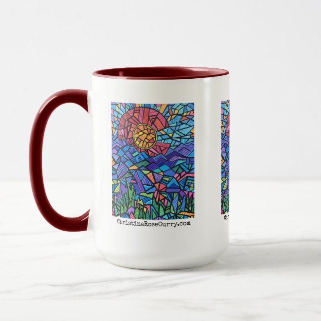 Farbenfrohe Colorado-Flagge und lebendige Landscha Tasse (Links)