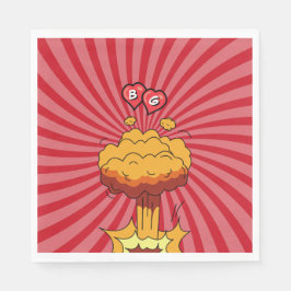 Farbenfrohe Comic Buch Pop Hochzeit Serviette