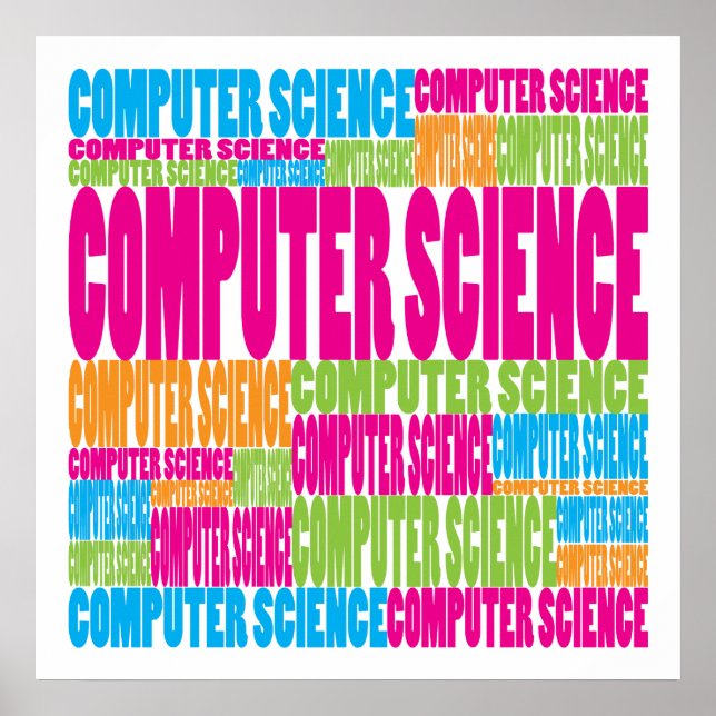 Farbenfrohe Computerwissenschaft Poster (Vorne)