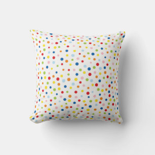 Farbenfrohe Confetti Dots Throw Kissen