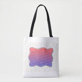 Farbenfrohe Confetti Hinzufügen von Foto-Tragetasc Tasche