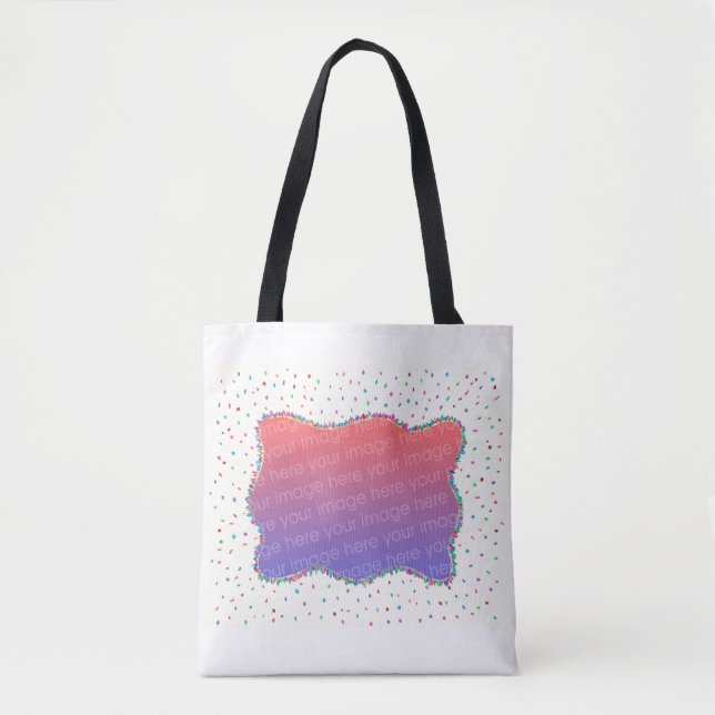 Farbenfrohe Confetti Hinzufügen von Foto-Tragetasc Tasche (Vorderseite)