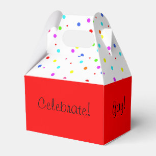 Farbenfrohe Confetti-Kinder-Geburtstagsparty Geschenkschachtel