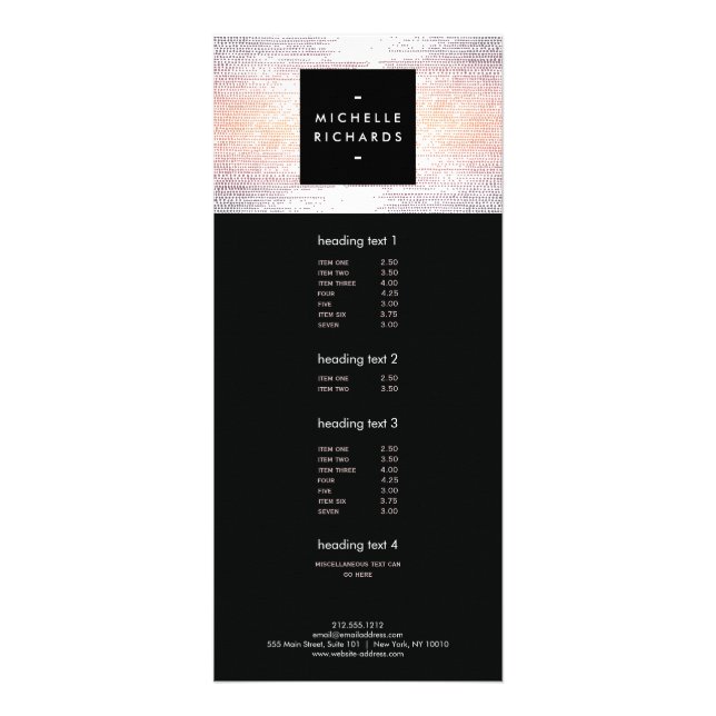 Farbenfrohe Confetti Regenmuster Moderne Werbekarte (Vorne)