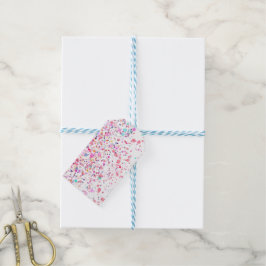 Farbenfrohe Confetti Rosa Wasserfarbe Geschenkanhänger