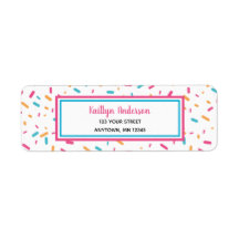 Farbenfrohe Confetti Sprinkles | Rücksendeadresse