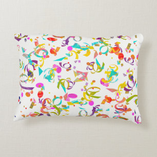 Farbenfrohe Confetti Toss Artwork Zierkissen