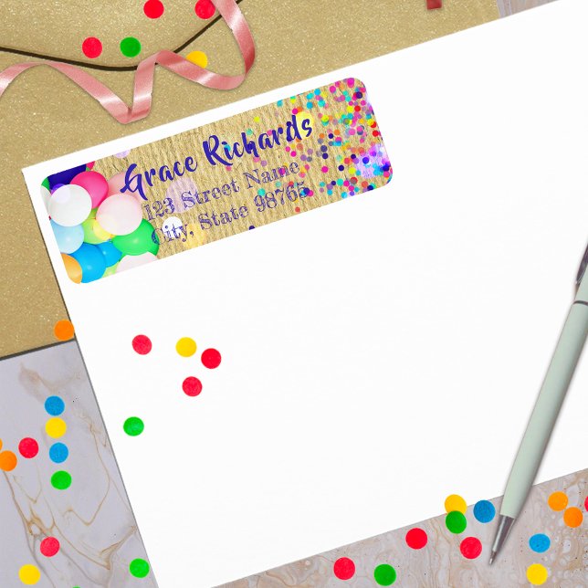 Farbenfrohe Confetti und Balloons Feiertag (Von Creator hochgeladen)