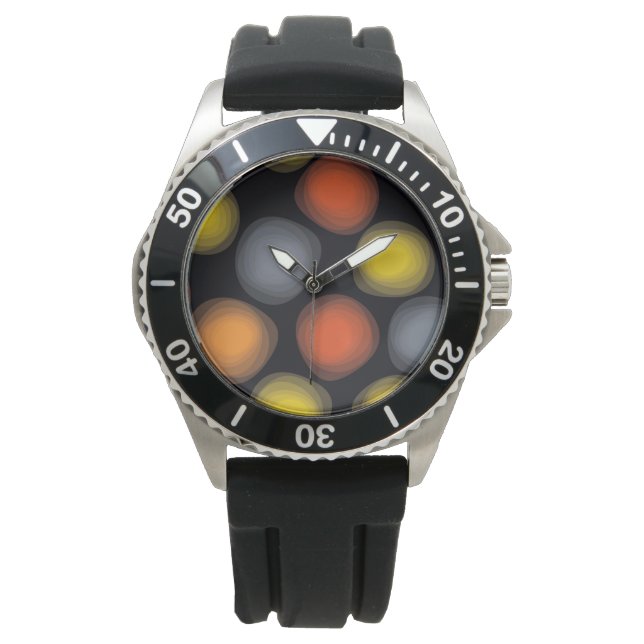 Farbenfrohe, coole, moderne, trendige Abstraktion  Armbanduhr (Vorderseite)