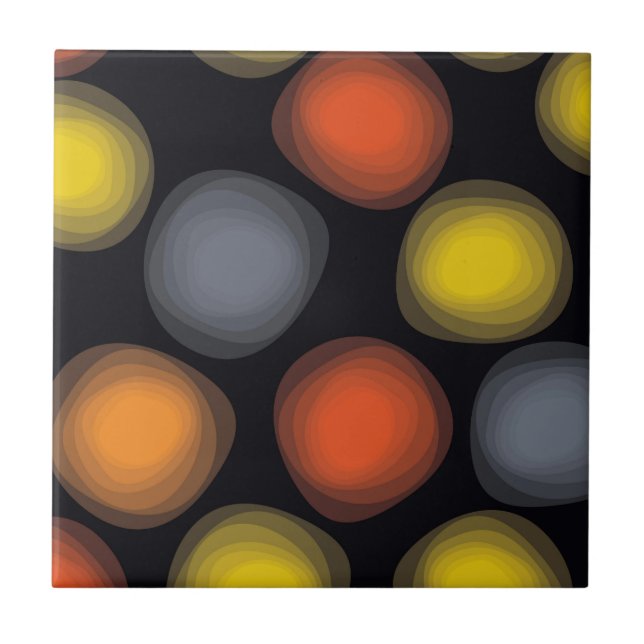 Farbenfrohe, coole, moderne, trendige Abstraktion  Fliese (Vorderseite)