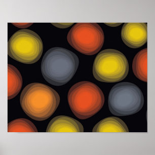 Farbenfrohe, coole, moderne, trendige Abstraktion Poster