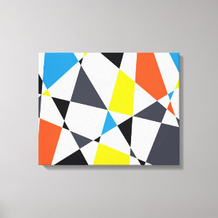 Farbenfrohe, coole, trendige, moderne geometrische leinwanddruck