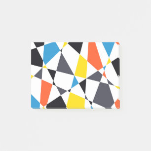 Farbenfrohe, coole, trendige, moderne geometrische post-it klebezettel
