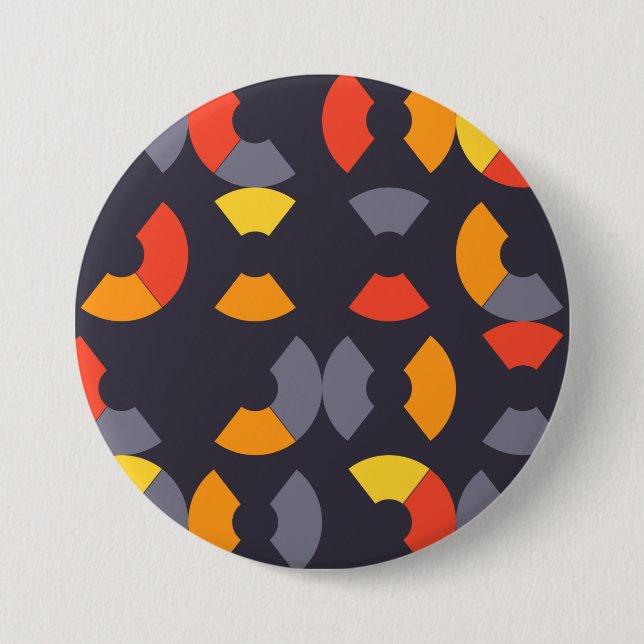 Farbenfrohe, coole, trendige, moderne, urbane Rund Button (Vorderseite)