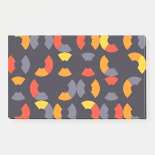 Farbenfrohe, coole, trendige, moderne, urbane Rund Post-it Klebezettel