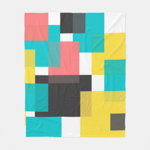 Farbenfrohe, coole, trendige, urbane geometrische  fleecedecke
