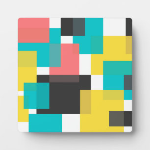 Farbenfrohe, coole, trendige, urbane geometrische fotoplatte