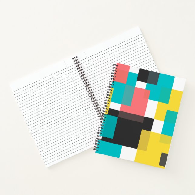 Farbenfrohe, coole, trendige, urbane geometrische  notizbuch (Innenseite)