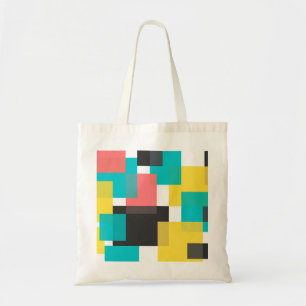 Farbenfrohe, coole, trendige, urbane geometrische  tragetasche