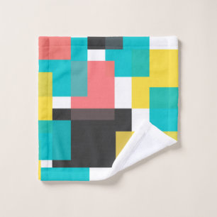 Farbenfrohe, coole, trendige, urbane geometrische  waschlappen