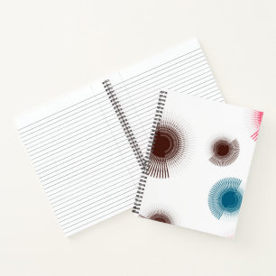 Farbenfrohe, coole, urbane Pinselstriche im Trend Notizbuch