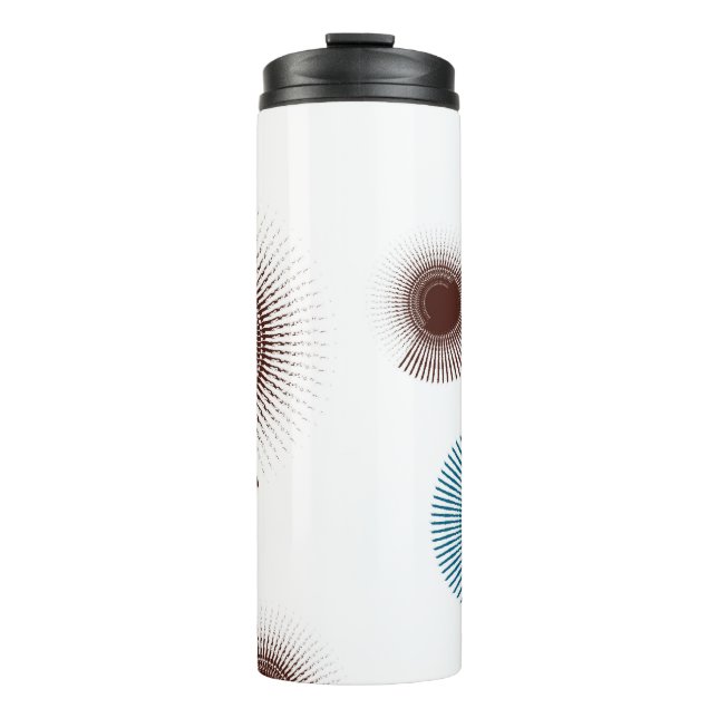 Farbenfrohe, coole, urbane Pinselstriche im Trend Thermosbecher (Vorderseite)