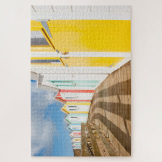 Farbenfrohe Cornish Beach Huts Jigsaw