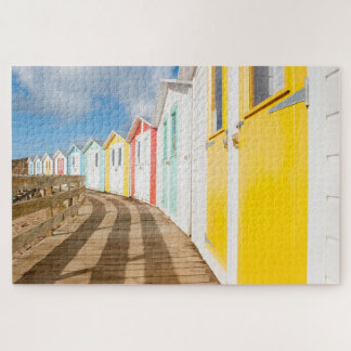 Farbenfrohe Cornish Beach Huts Jigsaw