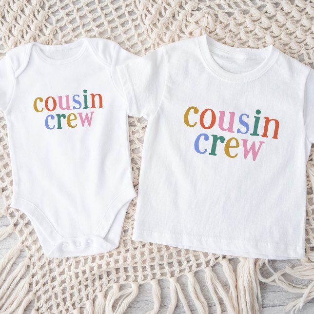 Farbenfrohe Cousin Crew passt zur Familie Baby T-shirt (Von Creator hochgeladen)