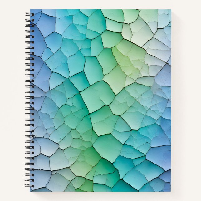 Farbenfrohe Crackle Paper Art Spirale Notebook Notizbuch (Vorderseite)