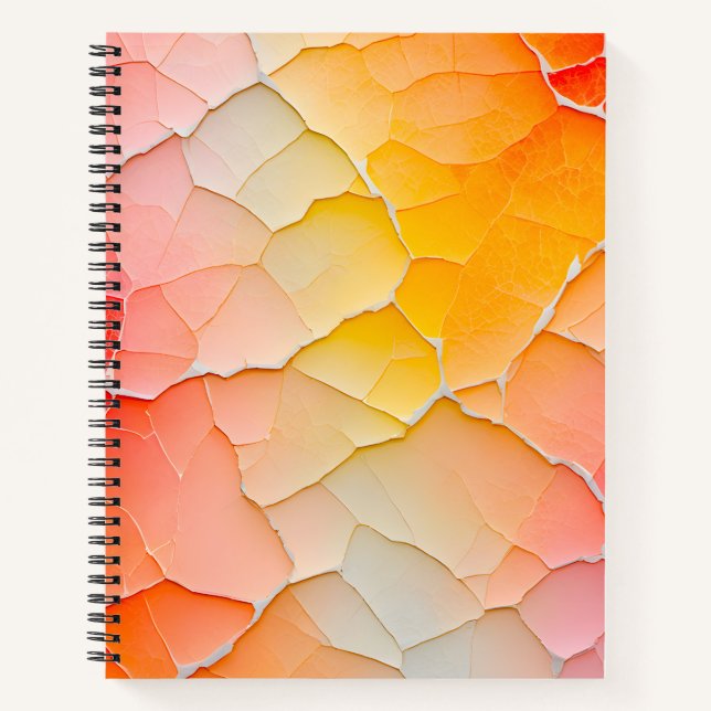 Farbenfrohe Crackle Paper Art Spirale Notebook Notizbuch (Vorderseite)