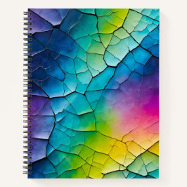 Farbenfrohe Crackle Paper Art Spirale Notebook Notizbuch