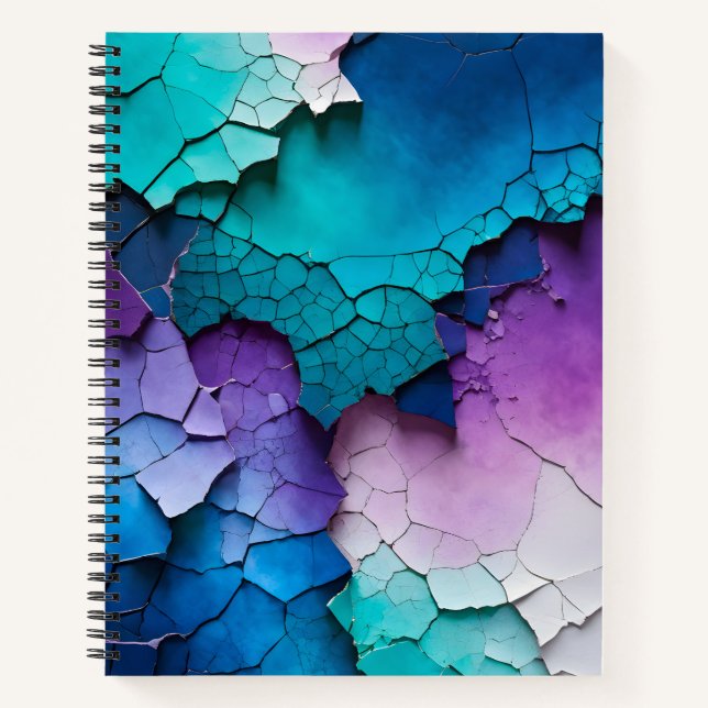 Farbenfrohe Crackle Paper Art Spirale Notebook Notizbuch (Vorderseite)