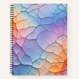 Farbenfrohe Crackle Paper Art Spirale Notebook Notizbuch