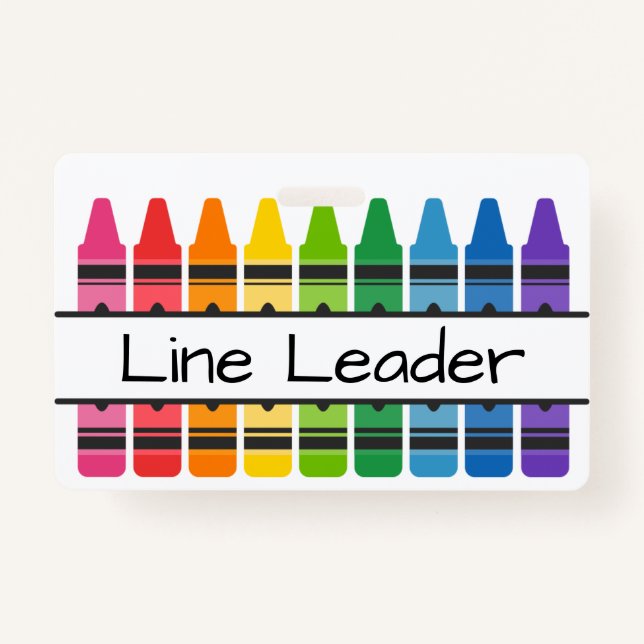 Farbenfrohe Crayons im Klassenzimmer Personalisier Ausweis (Vorderseite)