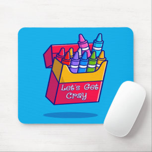 Farbenfrohe Crayons lassen Sie uns betrügen Mousepad