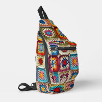 Farbenfrohe Crocheted Granny Square Quilt