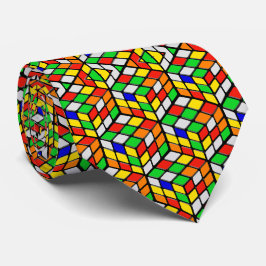 Farbenfrohe Cubes Pattern Krawatte