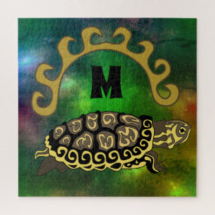 Farbenfrohe Cumberland Slide Turtle Monogram