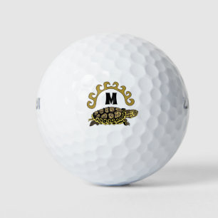 Farbenfrohe Cumberland Slide Turtle Monogram Golfball