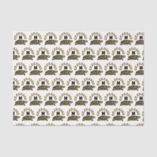Farbenfrohe Cumberland Slide Turtle Monogram Seidenpapier