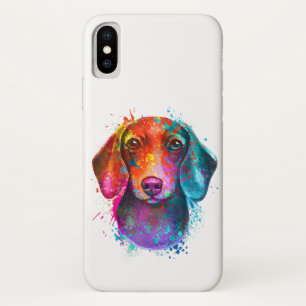 Farbenfrohe Dackel Hund Kunst Illustration Case-Mate iPhone Hülle