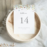 Farbenfrohe Dainty Wild Blume Kalligrafie Hochzeit Tischnummer<br><div class="desc">Diese farbenfrohe,  wilde Blume Kalligraphie Hochzeitsfeier Tischnummer ist perfekt für eine rustikale Hochzeit. Das Design bietet handbemalte Aquarellfarbe schöne rosa,  rot,  blau,  marinebasiert,  gelb,  lila und grün wilde Blume. Das ist eine zweiseitige Tischnummer. Fügen Sie jede benötigte Tischnummer individuell in Ihren Warenkorb.</div>