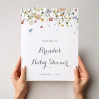 Farbenfrohe Dainty Wild Blume Kinderdusche Willkom