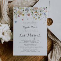 Farbenfrohe Dainty Wilde Blume Bat Mitzvah