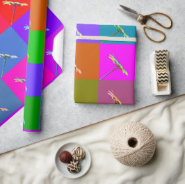 Farbenfrohe Daisy-Plätze, elegante Abstrakte Kunst Geschenkpapier